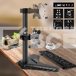 Настольная подставка ExeGate EDM1-3210-11D (для одного монитора 15'-32', VESA 75x75, 100x100, макс. нагрузка 10 кг, наклон -45°/+45°, поворот -45°/+45°, регулировка по высоте, черный), фото24