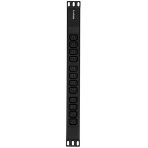 Блок розеток горизонтальный ExeGate ServerPro PDU-19H007 Al-12C13-C20, 19', 1U, Алюминий, 12 IEC 320 C13, С20, черный, фото4