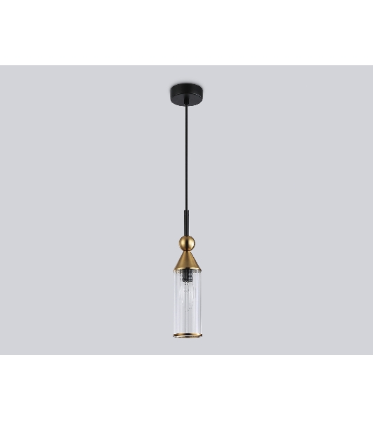Светильник Ambrella light LH55251 BK/BS/CL черный/латунь/прозрачный E14 max 40W D65*1500