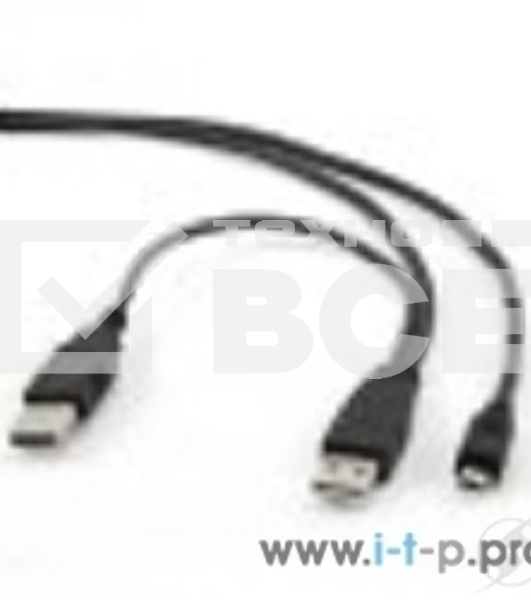 Кабель Gembird/Cablexpert CCP-USB22-AM5P-3 USB 2.0 Pro Кабель , 2xAM/miniBM 5P, 0.9м, экран, черный 