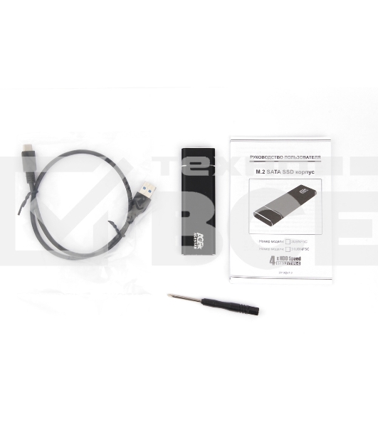 Внешний корпус AgeStar M.2 USB 3.0  NGFF (B-key) AgeStar 3UBNF5C (BLACK) , алюминий, серебристый