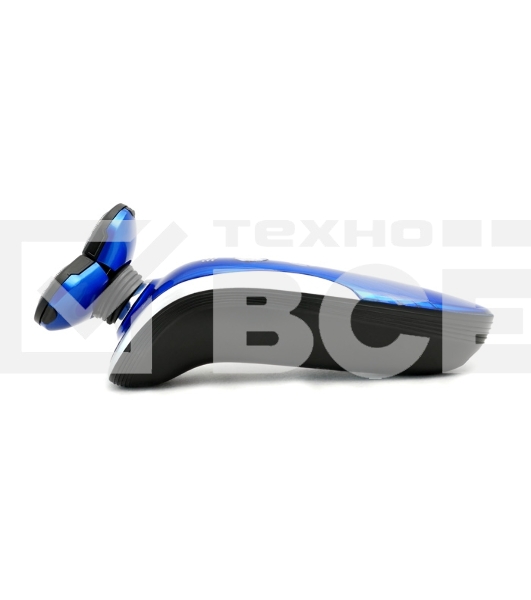 Бритва Centek CT-2170 (синий) ротор 3D, +ВЛАЖНОЕ БРИТЬЁ, 3 плав.головки, 2-ные лезвия, до 50 мин раб