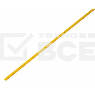 Термоусаживаемая трубка Rexant 1,0/0,5 мм, желтая, упаковка 50 шт. по 1 м