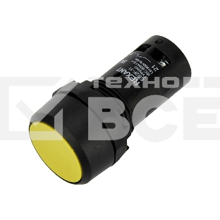 Кнопка EB22 возвратная желтая NO+NC 230 В Rexant