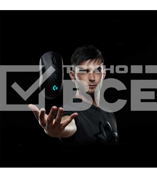 Мышь беспроводная/проводная Logitech G PRO черный, 25600 dpi, радиоканал, USB, кнопки - 7