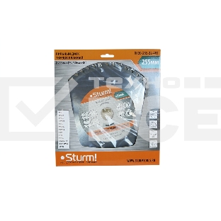 Диск Пильный Sturm! 9020-255-32-48T, размер 255x32x48 зубьев С ПЕРЕХОД. КОЛЬЦОМ НА 30 мм