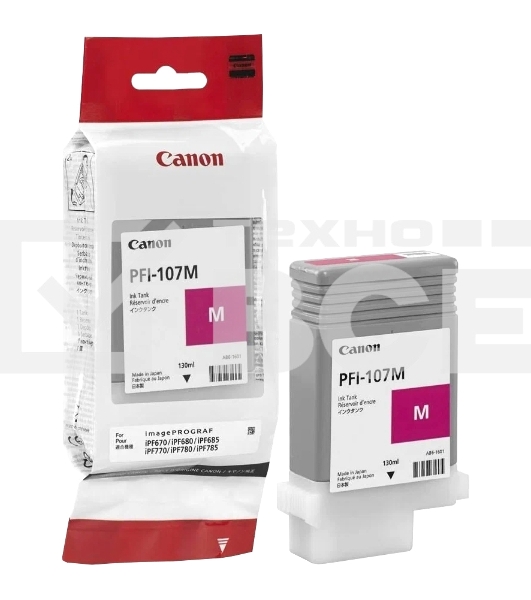 Картридж струйный Canon PFI-107M (6707B001) пурпурный (130 мл) для Canon iP F680/685/780/785