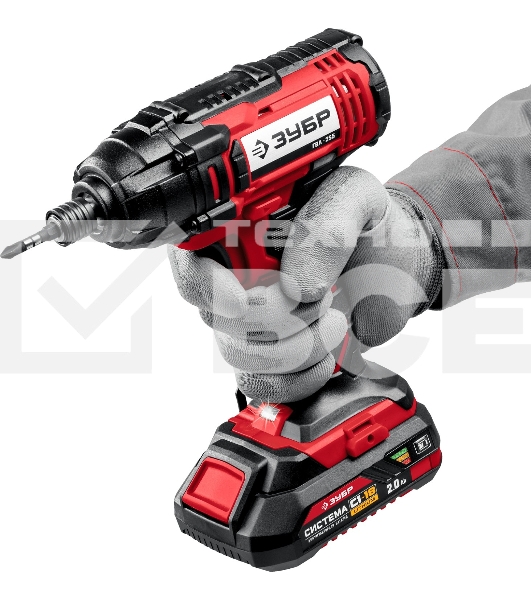 Винтоверт ЗУБР 18В, 2 АКБ (2Ач), в кейсе, ударный. ГВЛ-255-22