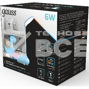 Светильник Gauss Qplus GTL701 (GT7016) настольный LED голубой 6Вт