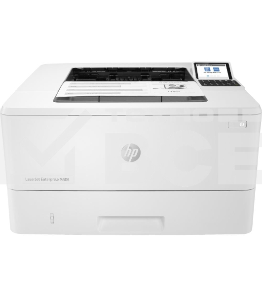 Принтер лазерный HP LaserJet Enterprise M406dn (3PZ15A), A4, ч/б, печ. до 40 стр/мин., 1200 x 1200 dpi, USB, RJ-45, Air Print, Mopria