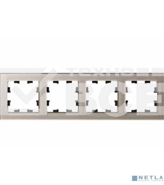 Рамка 4-м AtlasDesign Nature стекло шампань SchE ATN320504