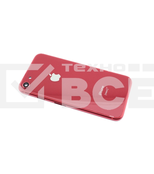 Задняя крышка (корпус) в сборе с рамкой для Apple iPhone 8 красная