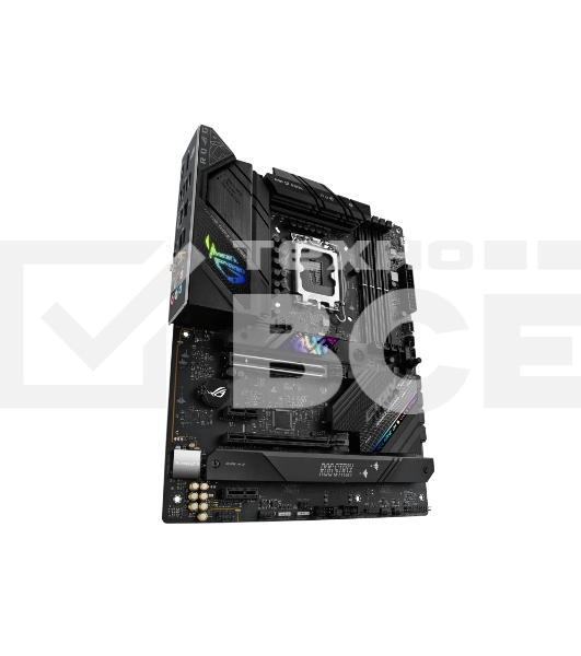 Материнская плата ASUS ROG STRIX B760-F GAMING WIFI, LGA 1700, Intel B760, 4xDDR5, 4xSATA, 3xM.2, 1xPCI-E 5.0 x16, 1xPCI-E 3.0 x4, 1xHDMI, 1xDP, 1x 2.5Gb LAN, 1xUSB-A 3.2 Gen 2, 6xUSB-A 3.2 Gen 1, 1xUSB-C 3.2 Gen 2x2, 5x3.5 мм, 7.1, Standard-ATX