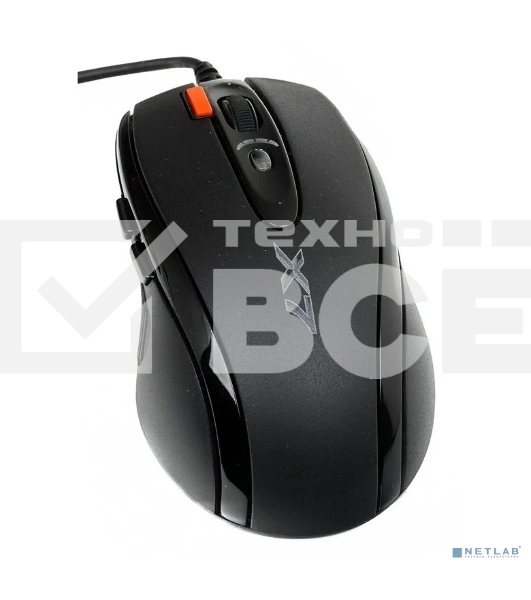 Мышь проводная A4Tech XL-750BK черный/красный, 3600 dpi, USB, кнопки - 7