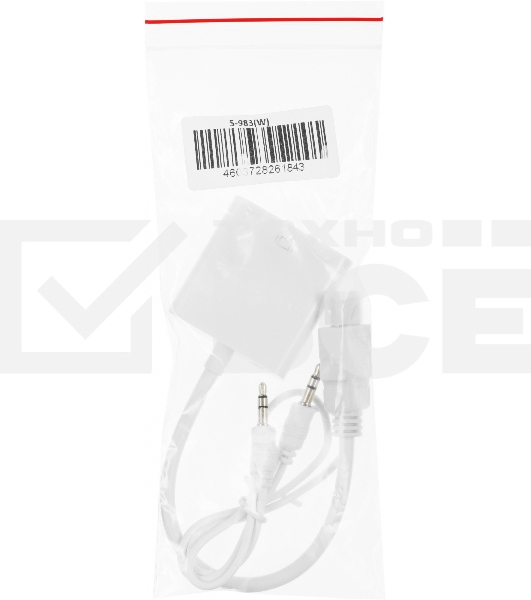 Переходник аудио-видео Premier 5-983 HDMI (m)/VGA (f)/Jack 3.5 (f) 0.15м. белый