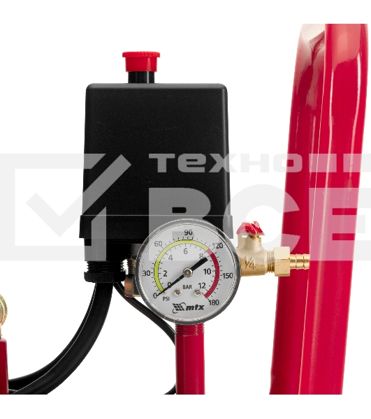 Компрессор безмасляный малошумный SPC 3000/50, 3000 Вт, ресивер 50 л, 520 л/мин MTX