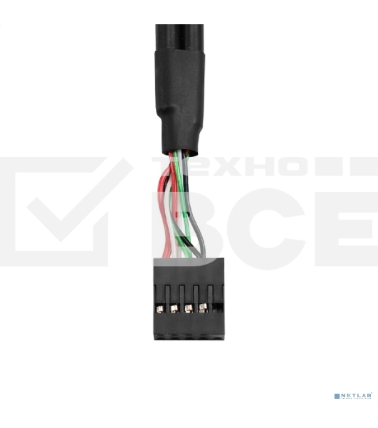 Планка портов в корпус 2xUSB 2.0 ExeGate BrctUSB2-2A-LP (USB 2.0 9pin (IDC 9pin F) --> 2x USB 2.0 Af, кабель 20 см, Low Profile)
