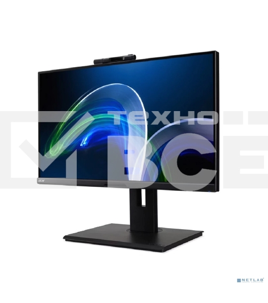 Монитор 27' Acer B278UEbemiqprcuzxv IPS 3840x2160, 100 Гц, 4 мс, 16:9, 350 кд/м², HDMI 2.0, DP 1.4, DP out, USB-C (100 Вт), RJ-45, 3.5 Jack, USB Hub (4x USB 3.2), FreeSync, HDR10, динамики (2x2 Вт), веб-камера, черный