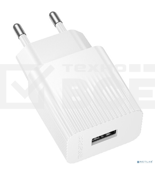 Сетевое зарядное устройство BOROFONE BAS71A/Сетевое ЗУ/1 USB/Выход: 10.5W/белый