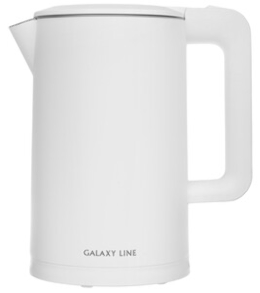 Электрочайник Galaxy GL 0323 белый, 1.7 л, 2000 Вт, скрытый нагревательный элемент