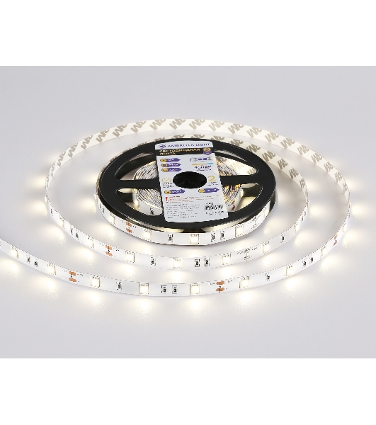 Светодиодная лента Ambrella light GS1802 5050 30Led/ 7.2W m/ 12V IP20 4500K/ 5000*10*1.87mm (2 конт.)