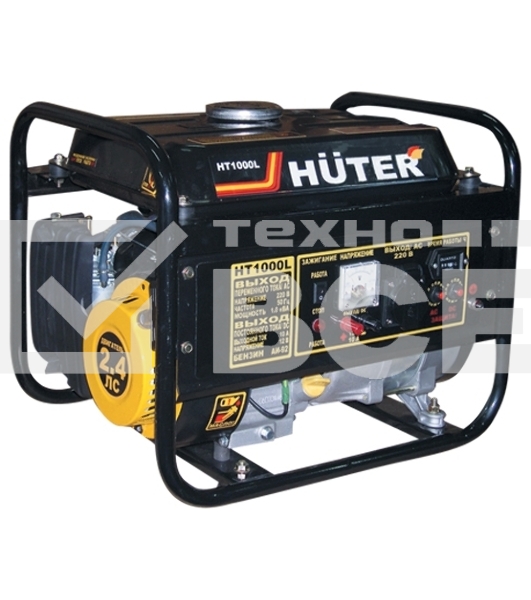 Электрогенератор бензиновый Huter HT1000L, 1.1 кВт, 65 дБ, 24.2 кг