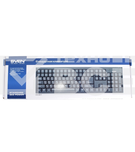 Клавиатура Keyboard SVEN Standard 303 Power USB+PS/2 чёрная SV-03100303PU