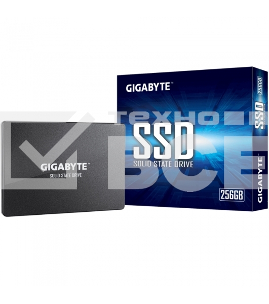Накопитель SSD Gigabyte, 256Gb, 2.5', SATA III, R/W 520/500