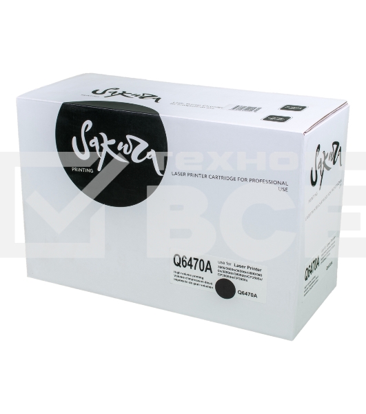 Картридж лазерный Sakura Q6470A для HPColor LaserJet 3600/3600n/3600dn/3800/3800n/3800dn/3800dtn/CP3505n/CP3505dn/CP3505x, черный, 6000 к.
