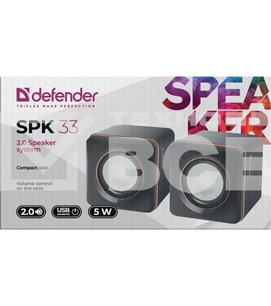 Колонки Defender SPK 33 (2.0 ,5 Вт, питание от USB)
