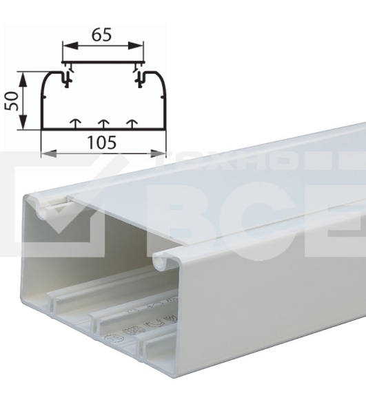 Кабель-канал 105х50 L2000 пластик Leg 010429