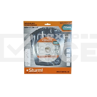 Диск Пильный Sturm! 9020-255-32-60T, размер 255x32x60 зубьев С ПЕРЕХОД. КОЛЬЦОМ НА 30 мм