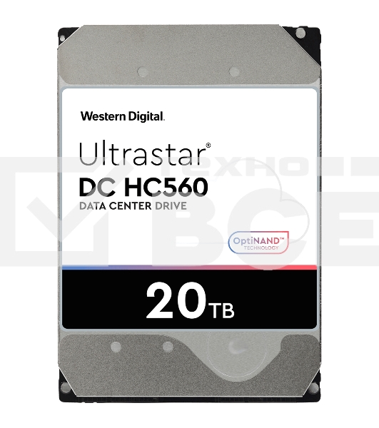 Жесткий диск Western Digital HDD  SATA 20Tb Ultrastar DC HC560 0F38785 7200 6Gb/s 512Mb 1 year ocs (analog WUH722020ALE6L4)