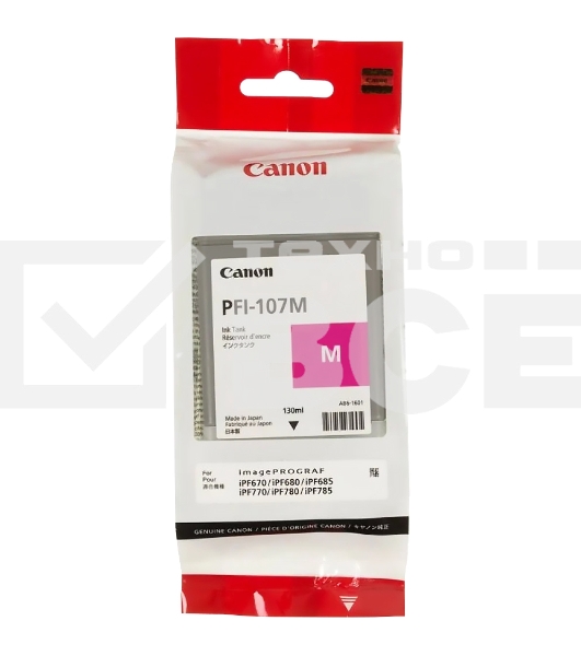 Картридж струйный Canon PFI-107M (6707B001) пурпурный (130 мл) для Canon iP F680/685/780/785
