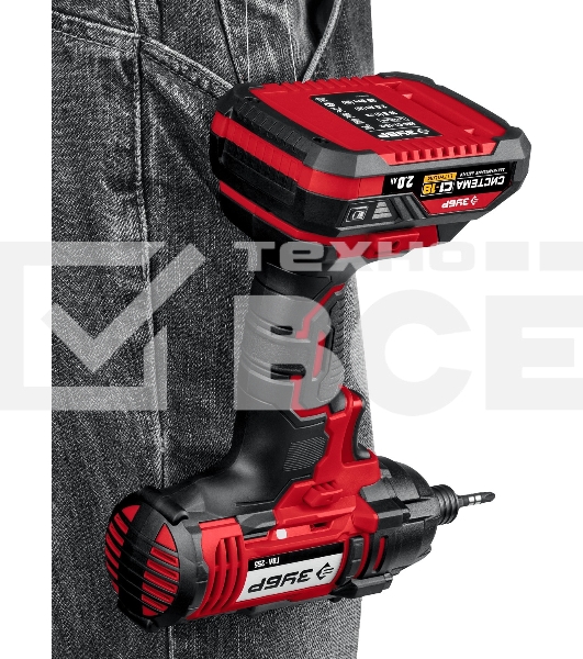 Винтоверт ЗУБР 18В, 2 АКБ (2Ач), в кейсе, ударный. ГВЛ-255-22