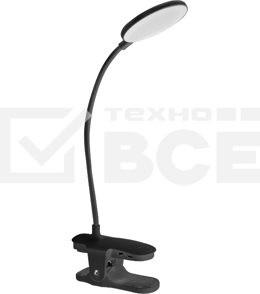 Светильник Gauss GTL205 (GT2052) настольный на прищепке LED черный 5Вт