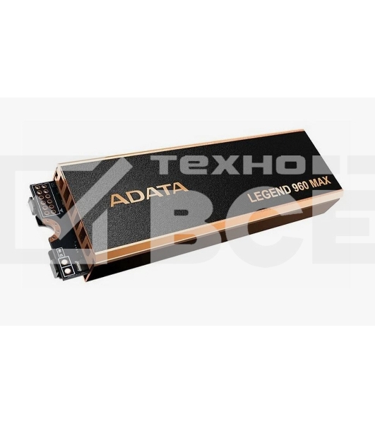Накопитель SSD ADATA LEGEND 960 MAX, 1Tb, PCIe 4.0 x4, M.2 2280, NVMe, R/W 7400/6000, с радиатором