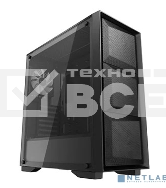 Компьютерный корпус Deepcool MATREXX 50 MESH 4FS без БП, боковое окно (закаленное стекло), 3xColor LED 120мм ветилятора спереди, 1xColor LED 120мм ветилятор сзади, черный, ATX