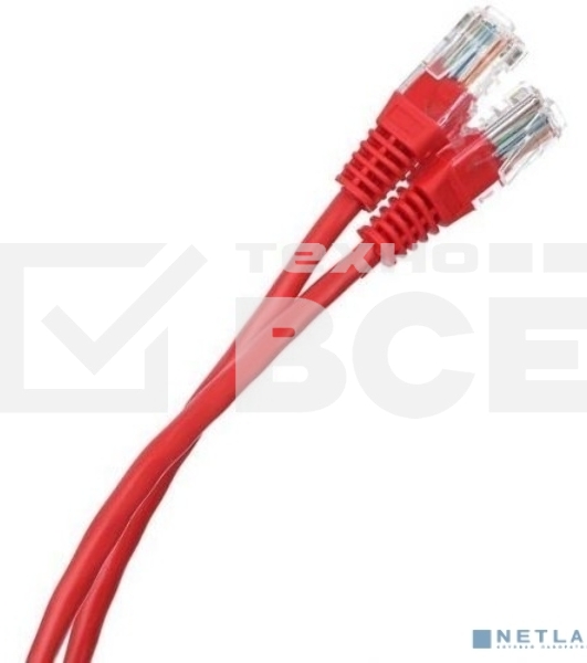 Патчкорд литой 'Aopen' UTP кат.5е 15м красный 