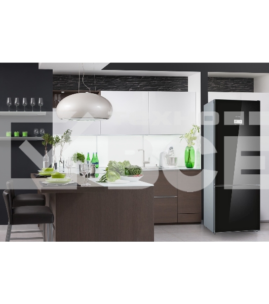 Холодильник Bosch KGN49LB30U черный двухкамерный 330/105л морозилка снизу, No Frost