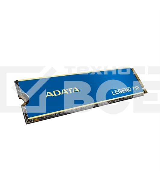 Накопитель SSD ADATA LEGEND 710, 256Gb, PCIe 3.0 x4, M.2 2280, NVMe, R/W 2100/1000, с радиатором