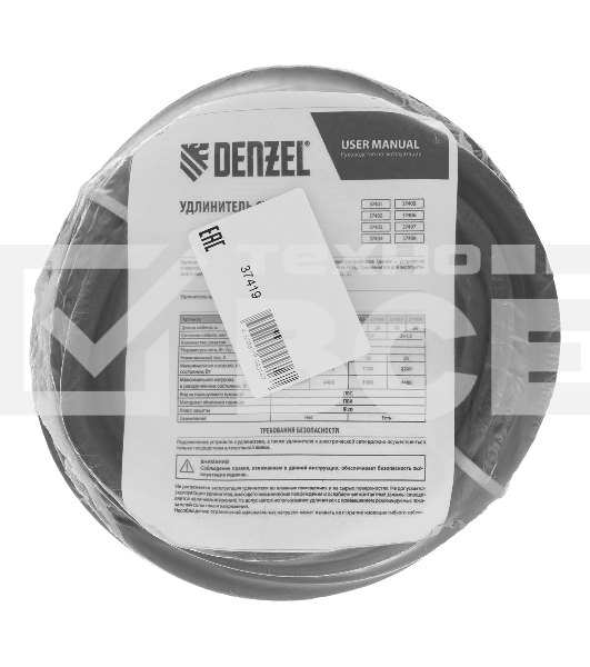 Удлинитель-шнур силовой Top Series, КГТТ, 10м, 1 розетка, 3*1,5 мм Denzel