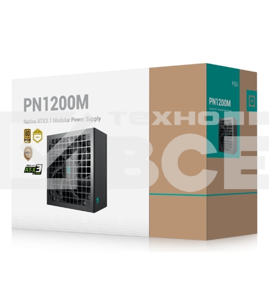 Блок питания Deepcool / GamerStorm PN1200M, 1200Вт, 80 PLUS Gold, 135мм, модульный, черный