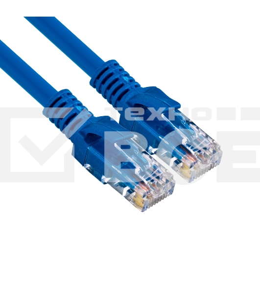 Патч-корд ExeGate UTP-RJ45-RJ45-C6-1M-BL, UTP, cat.6, 1м, синий