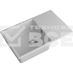 Мойка URBAN 678L gray 1-чаша+крыло 780*490мм, монтаж: врезной, материал: кварц, цвет: серый, фото3