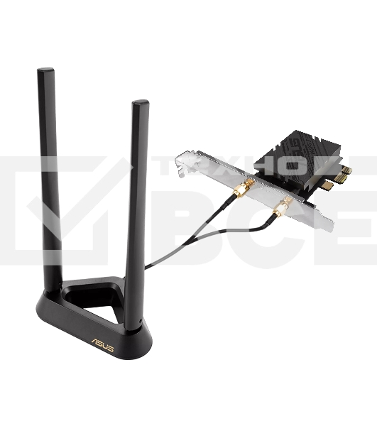 Сетевой адаптер Wi-Fi + Bluetooth Asus PCE-BE92BT BE9400 PCI Express (ант.внеш.несъем.) 2ант.