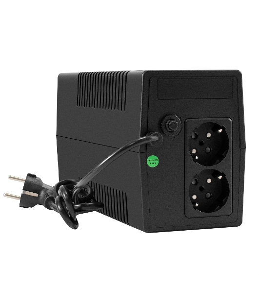 Источник бесперебойного питания ExeGate Power NB-600.LED.AVR.2SH (600VA/360W, LED, AVR, 2*Schuko, батарея 12V 7.2Ah, Black)