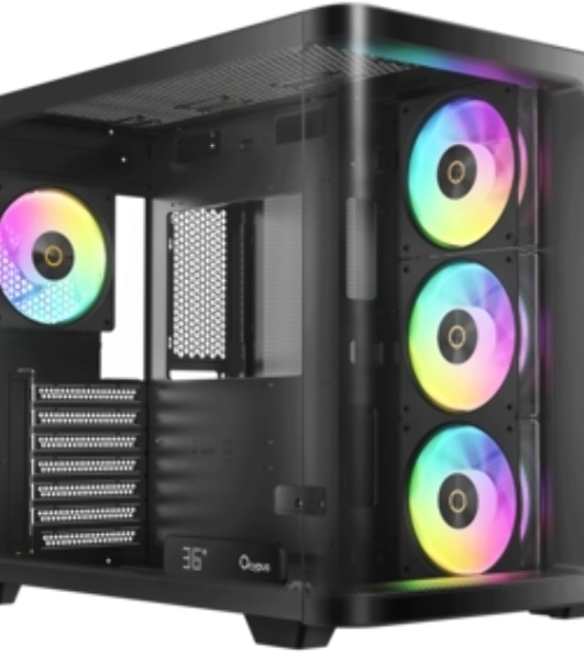 Компьютерный корпус Ocypus Iota C70 BK Curve ARGB Digital (Iota-C70-BKD400CD-GL)