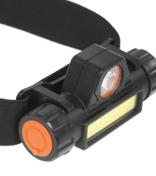 Налобный фонарь RITTER 56206 5 LED COB 5Вт+3Вт/1200мА·ч/210Лм/IP44 черный