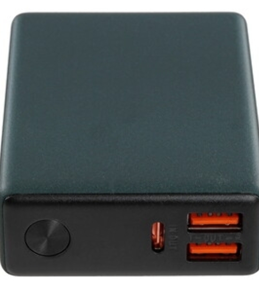 Портативный аккумулятор OLMIO QX-10, 10000mAh, 22.5W, QuickCharge3.0/PowerDelivery, LCD, темно-зеленый